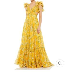NWT MacDuggal chiffon floral dress- size 2